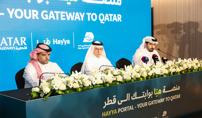 Press conference at Hamad International Airport